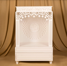 Load image into Gallery viewer, Corian Mandir with Backlit Om