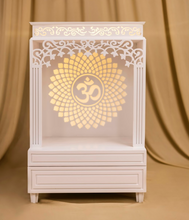 Load image into Gallery viewer, Corian Mandir with Backlit Om
