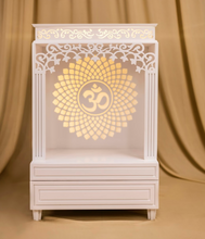 Load image into Gallery viewer, Corian Mandir with Backlit Om