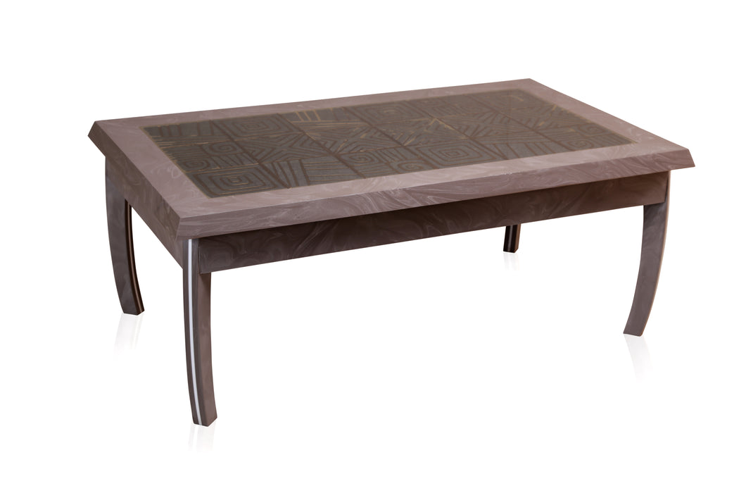 Cacao Tile Inlay Coffee Table